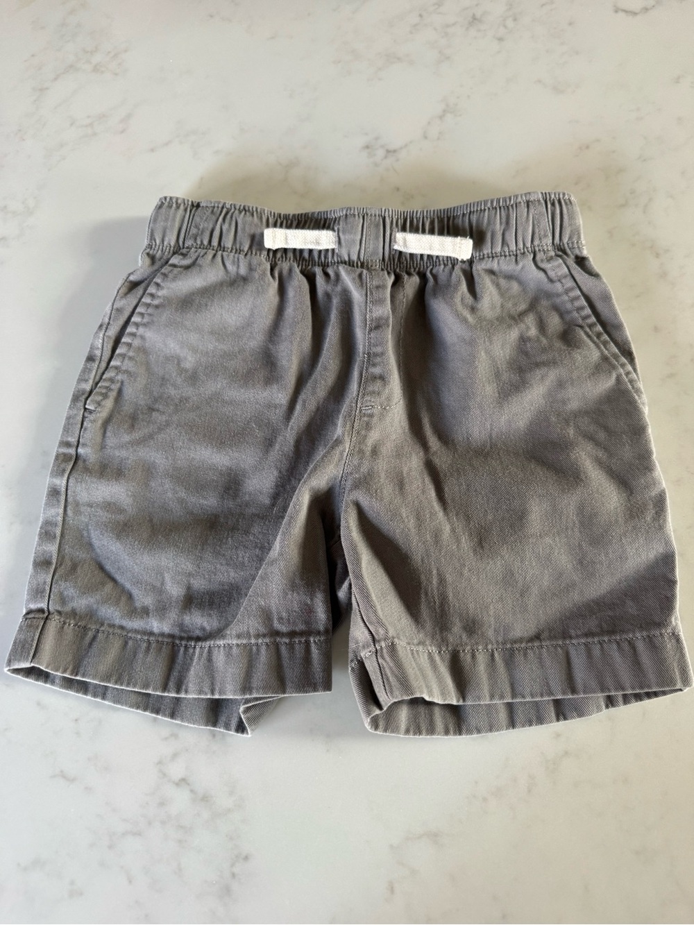 Crewcuts Gray Elastic-Waist Cotton Shorts
